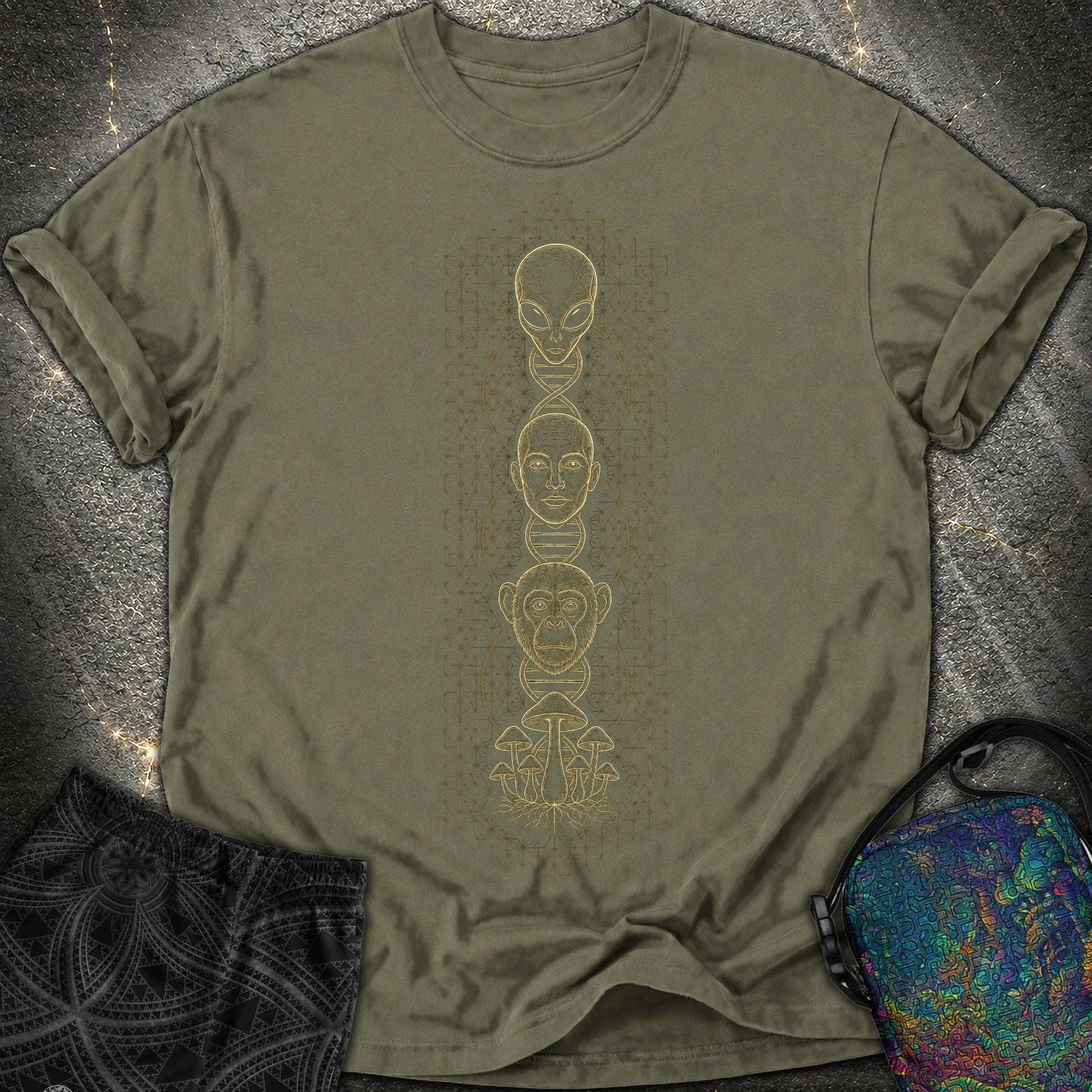 Alien Evolution Comfort T-Shirt - Alien Evolution Comfort T-Shirt - Sage