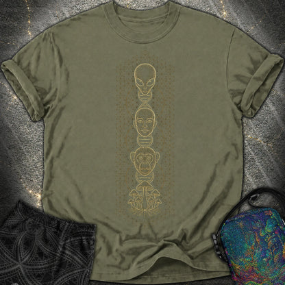 Alien Evolution Comfort T-Shirt - Alien Evolution Comfort T-Shirt - Sage