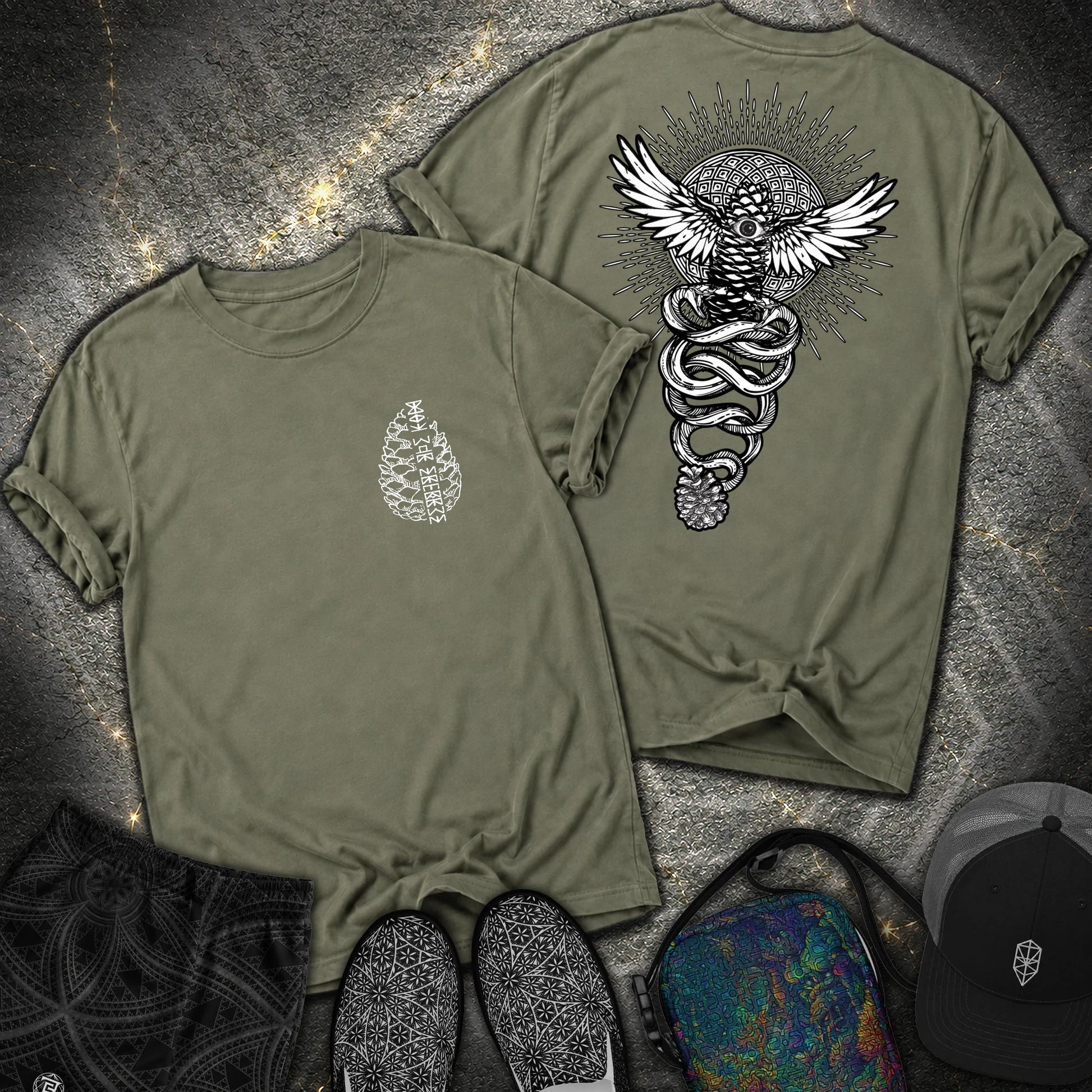 Pineal Gland Awakening 2 Sided Comfort T-Shirt - Pineal Gland Awakening 2 Sided Comfort T-Shirt - Sage