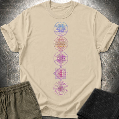 Sacred Geometry T-Shirt - Sacred Geometry T-Shirt - Sand