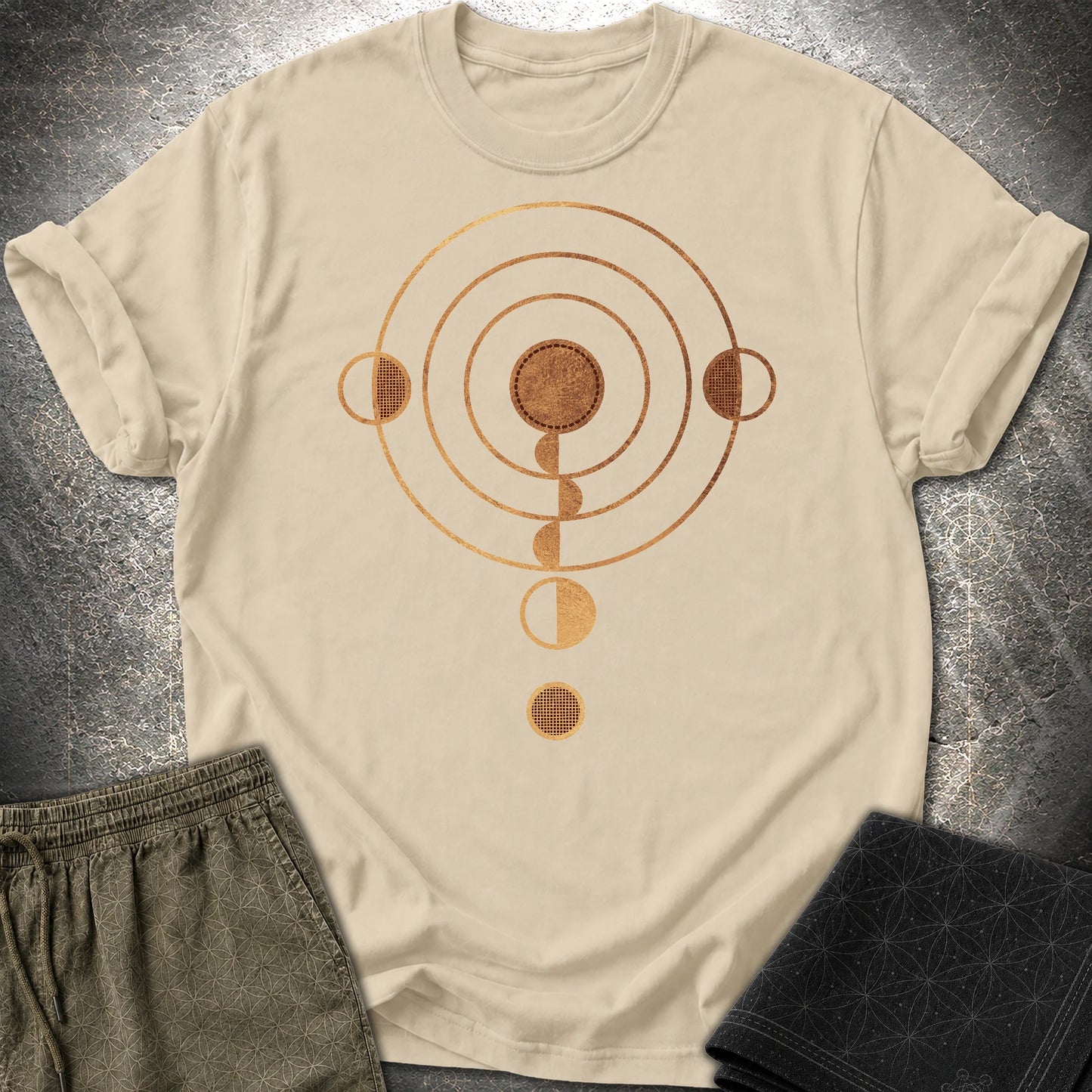 Crop Cirlce Copper T-Shirt - Crop Cirlce Copper T-Shirt - Sand