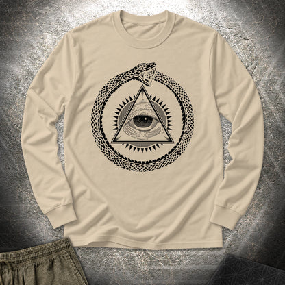 Ouroboros Eye Of Providence - Ouroboros Eye Of Providence Long Sleeve Shirt - Sand