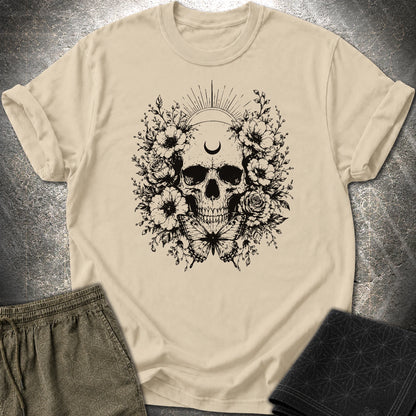 Moon Phases Moth - Moon Phases Moth T-Shirt - Sand