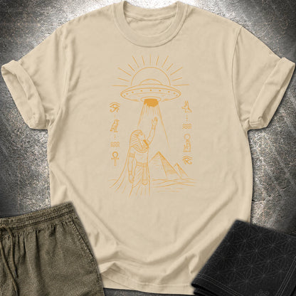 Pharaoh Reaching for the Sky Vessel - Pharaoh Reaching for the Sky Vessel T-Shirt - Sand