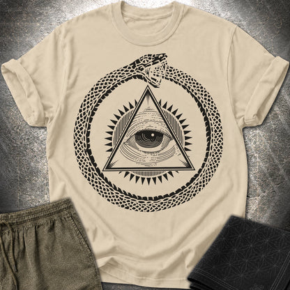 Ouroboros Eye of Providence - Ouroboros Eye of Providence T-Shirt - Sand