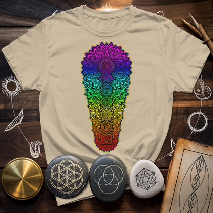 Chakra Spectrum Grounding Grid T-Shirt
