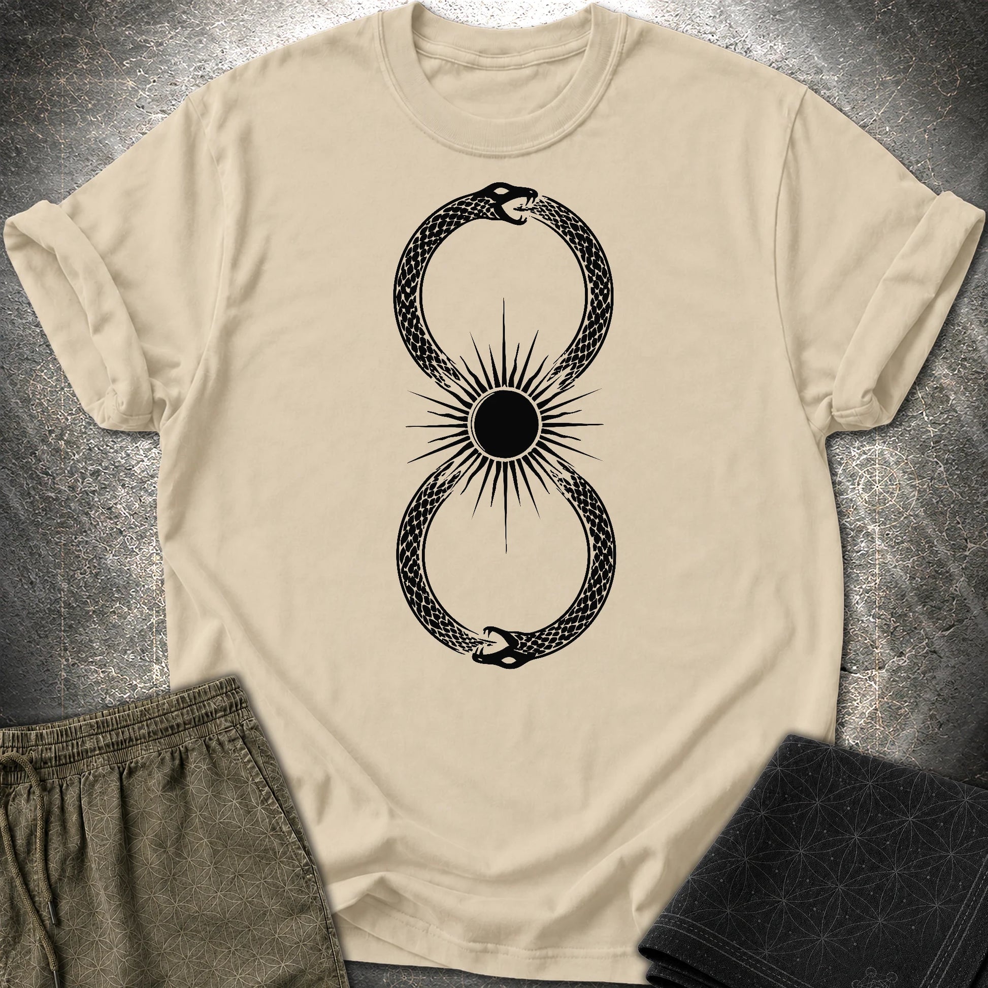 Ouroboros Sun - Ouroboros Sun T-Shirt - Sand