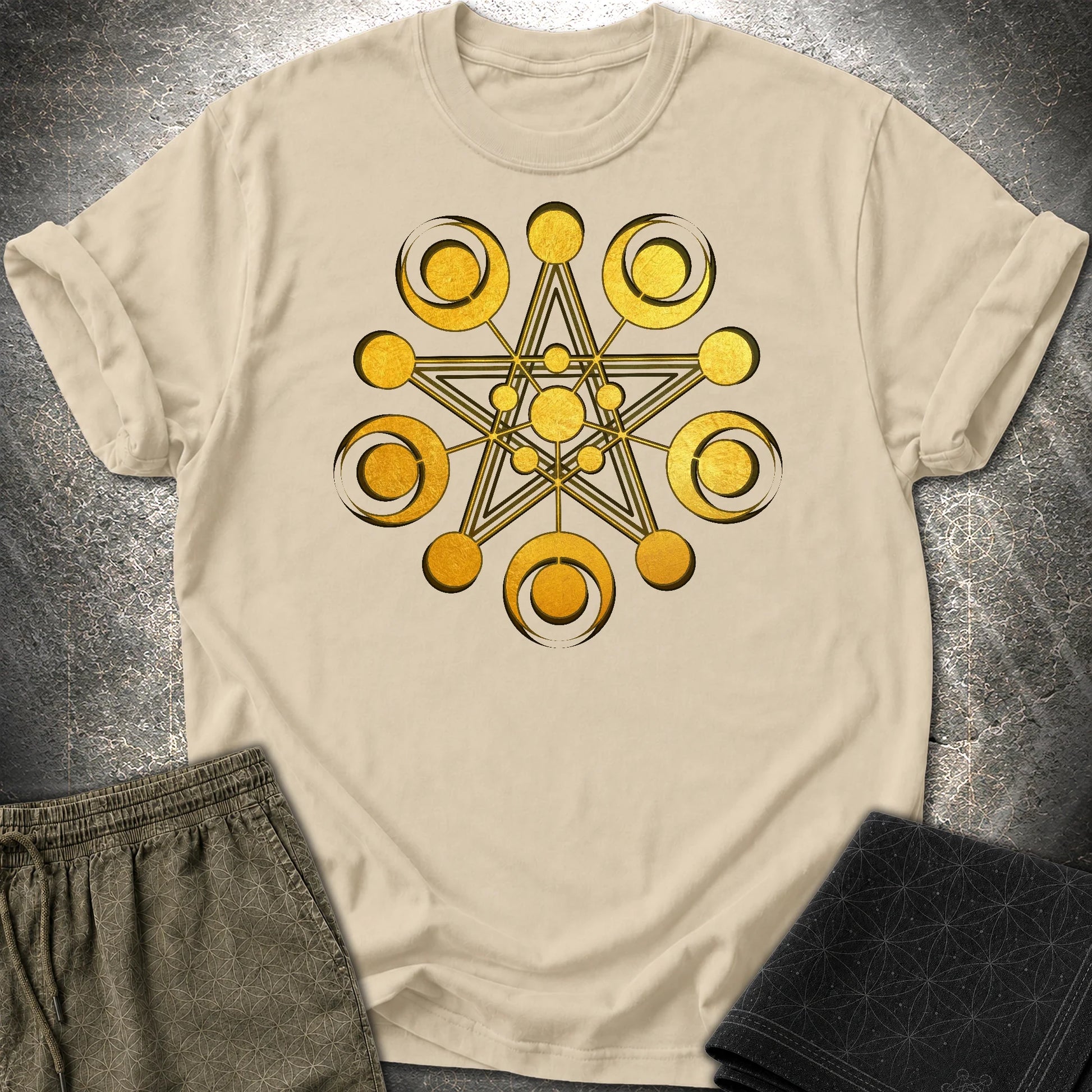 Golden Crop Circle T-Shirt - Golden Crop Circle T-Shirt - Sand