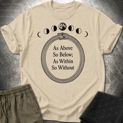 As Above So Below Ouroboros - As Above So Below Ouroboros T-Shirt - Sand