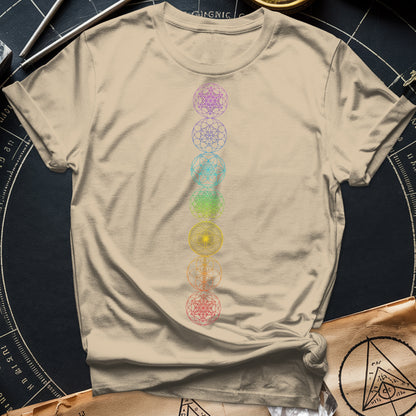 7 Sacred Geometry Chakras T-Shirt