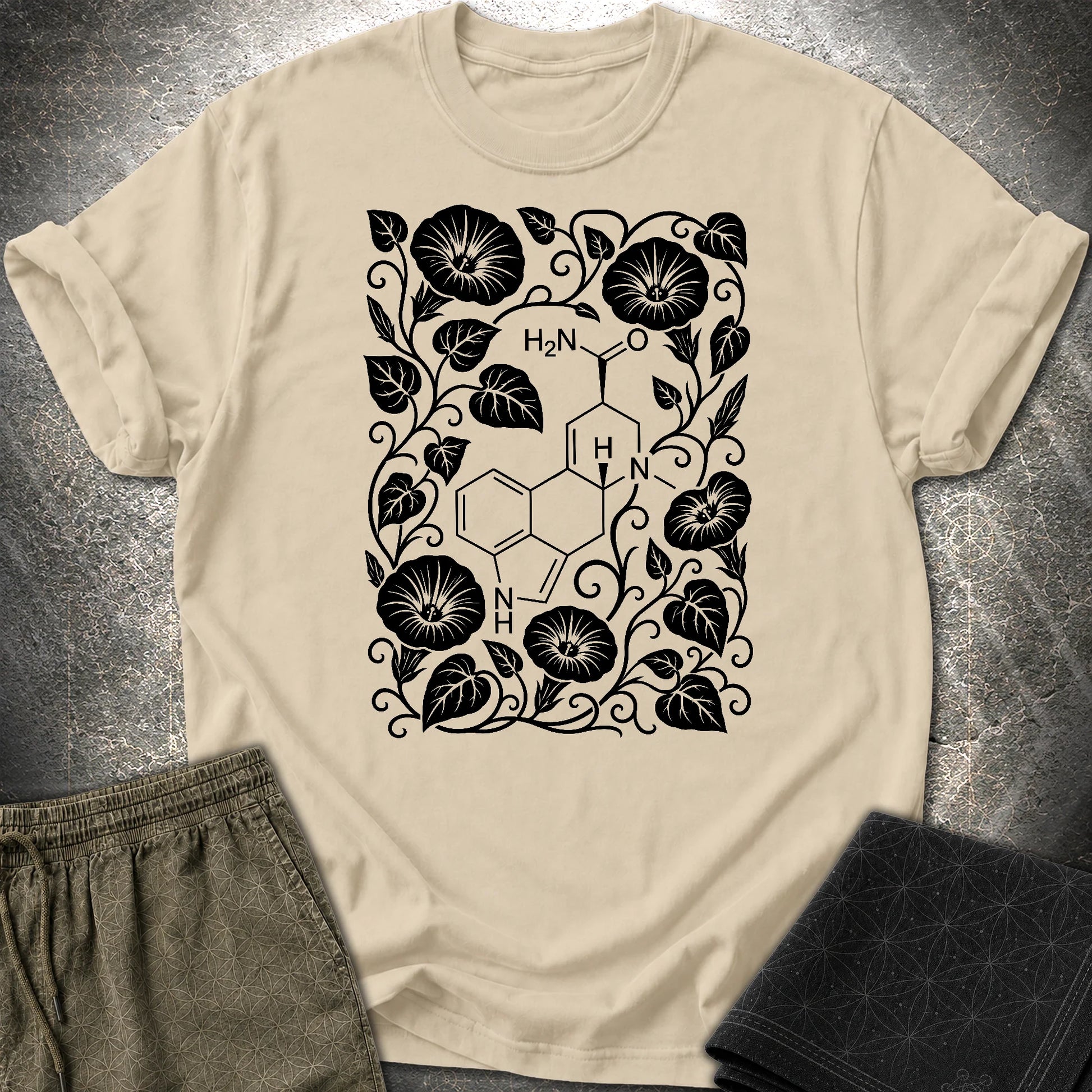 Morning Glory Molecule - Morning Glory Molecule T-Shirt - Sand