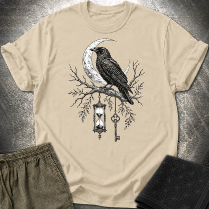 Crow Hourglass Key - Crow Hourglass Key T-Shirt - Sand