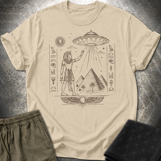 Pharaoh Beneath the Star Vessel - Pharaoh Beneath the Star Vessel T-Shirt - Sand