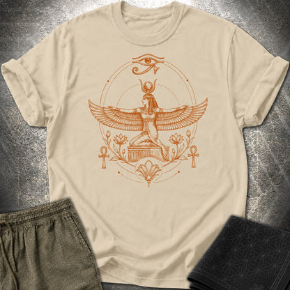 Winged Goddess of the Nile - Winged Goddess of the Nile T-Shirt - Sand