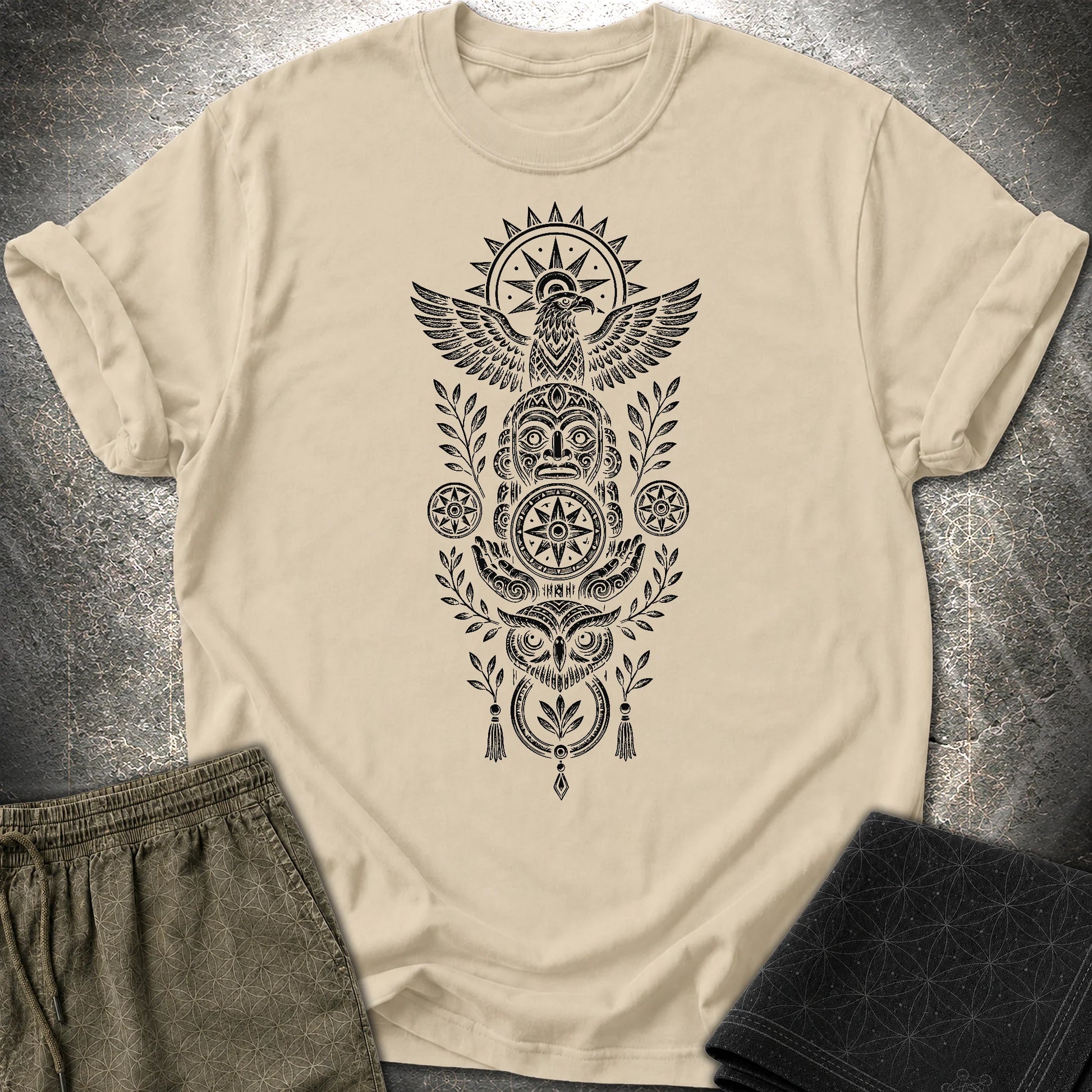 Totem Black - Totem Black T-Shirt - Sand