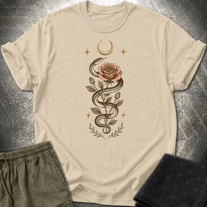 Snake Rose Moon - Snake Rose Moon T-Shirt - Sand