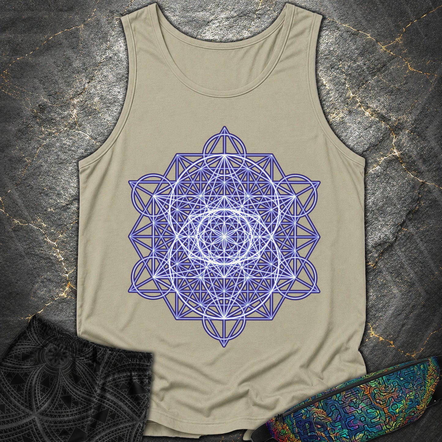 Vesica Eye Of The Universe - Vesica Eye Of The Universe Comfort Tank Top - Sandstone