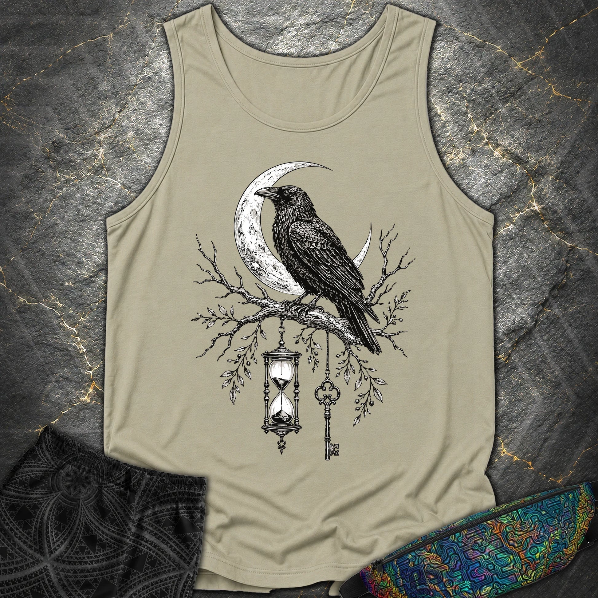 Crow Hourglass Key - Crow Hourglass Key Comfort Tank Top - Sandstone