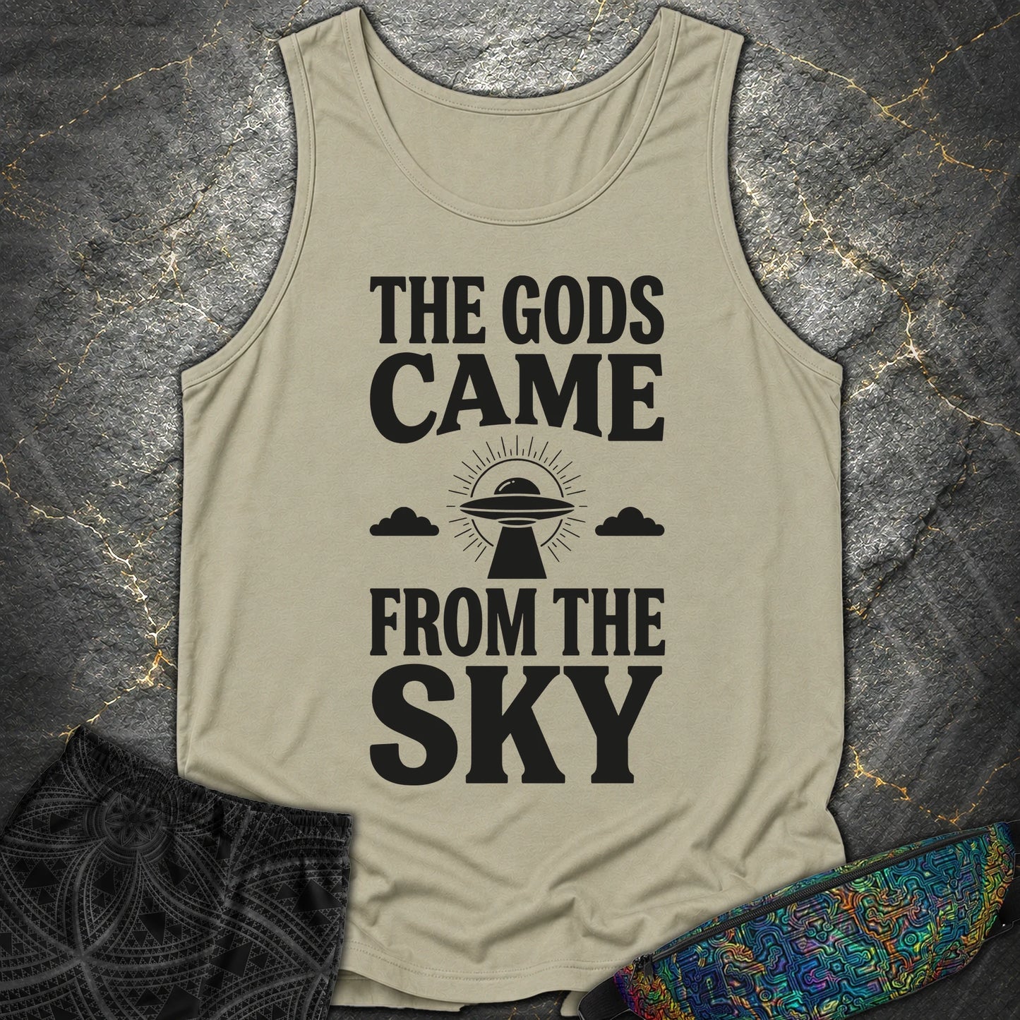 The Gods Come Ciemne - The Gods Come Ciemne Comfort Tank Top - Sandstone