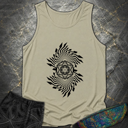 Spiral Metatron T-Shirt - Spiral Metatron Comfort Tank Top - Sandstone