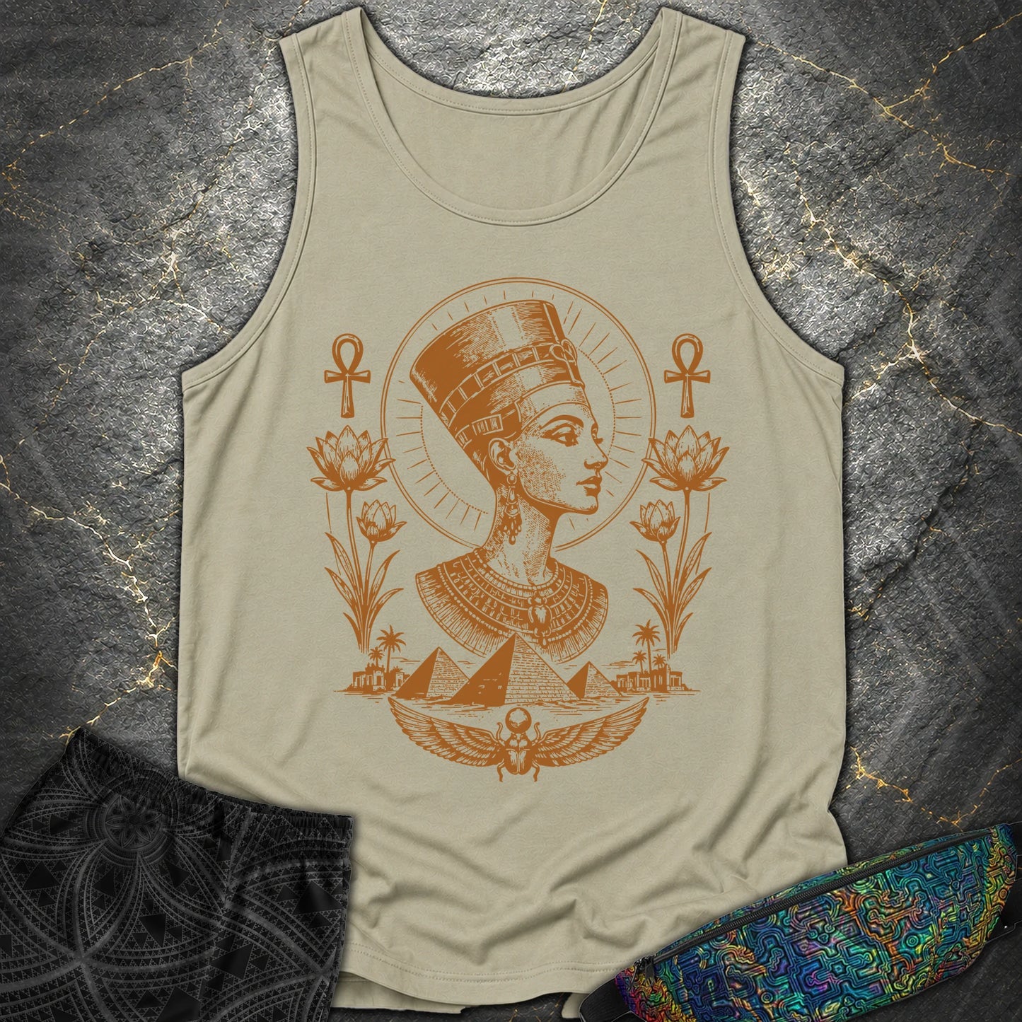 Royal Queen of the Nile - Royal Queen of the Nile Comfort Tank Top - Sandstone