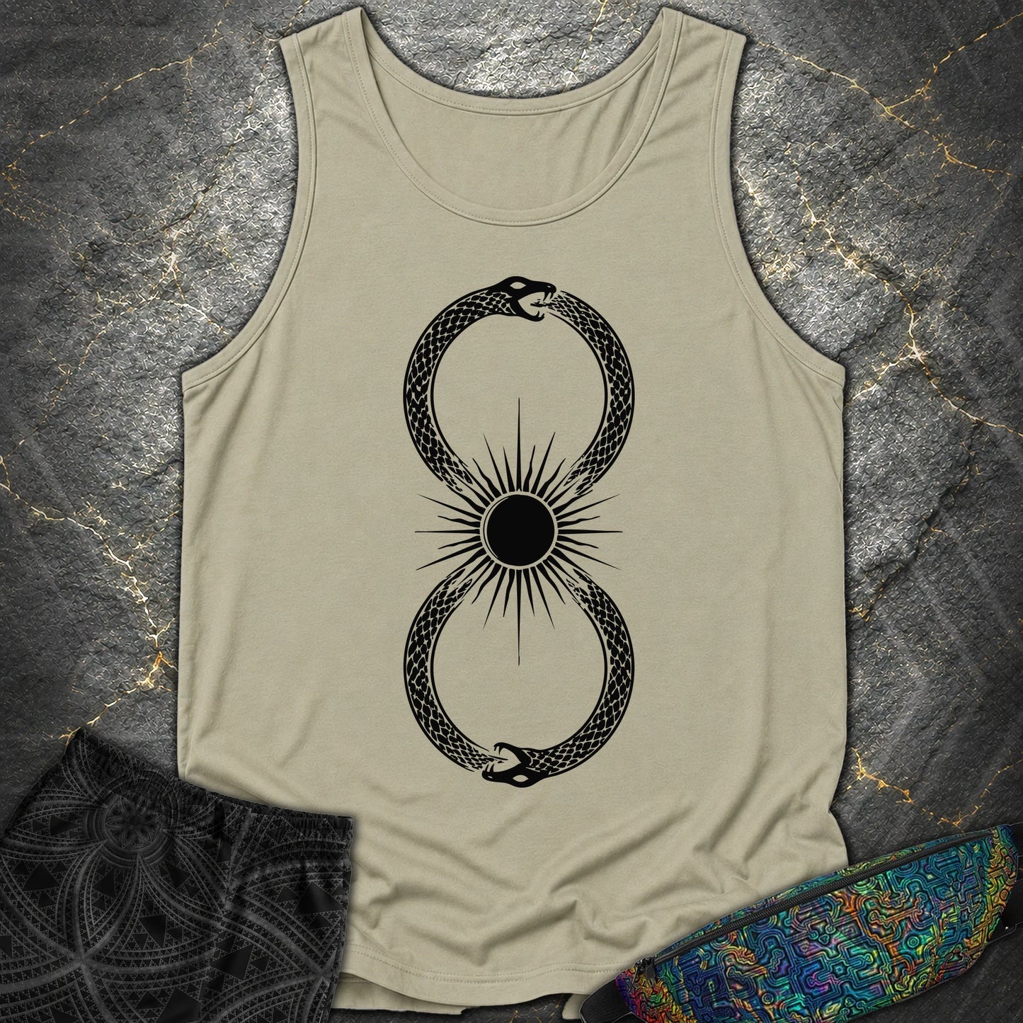 Ouroboros Sun - Ouroboros Sun Comfort Tank Top - Sandstone
