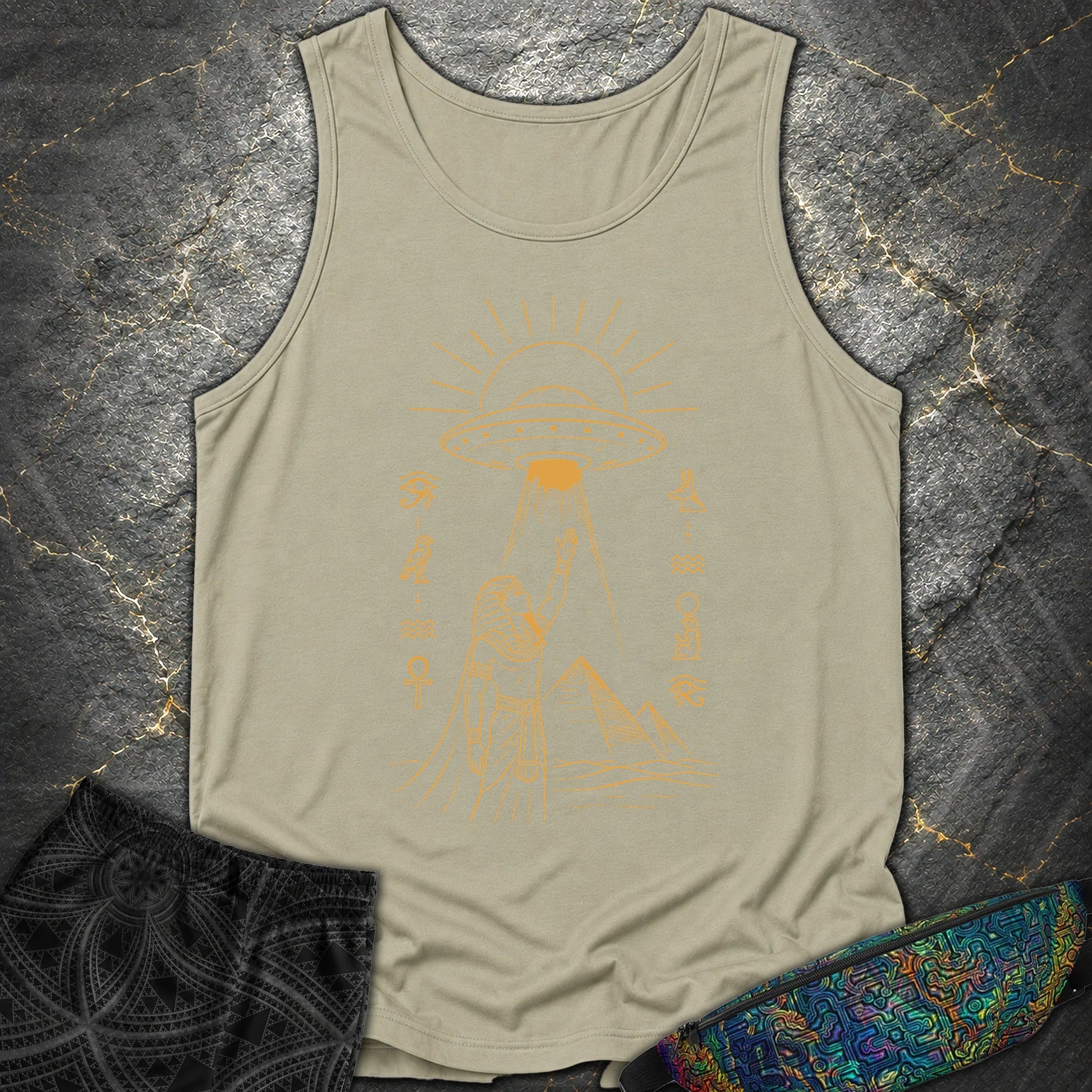 Pharaoh Reaching for the Sky Vessel - Pharaoh Reaching for the Sky Vessel Comfort Tank Top - Sandstone