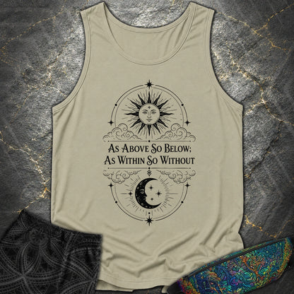 As Above So Below Sun Moon - As Above So Below Sun Moon Comfort Tank Top - Sandstone