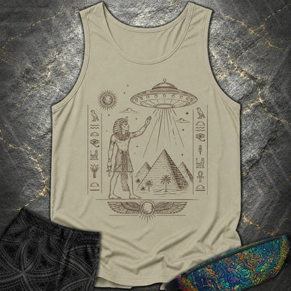 Pharaoh Beneath the Star Vessel - Pharaoh Beneath the Star Vessel Comfort Tank Top - Sandstone