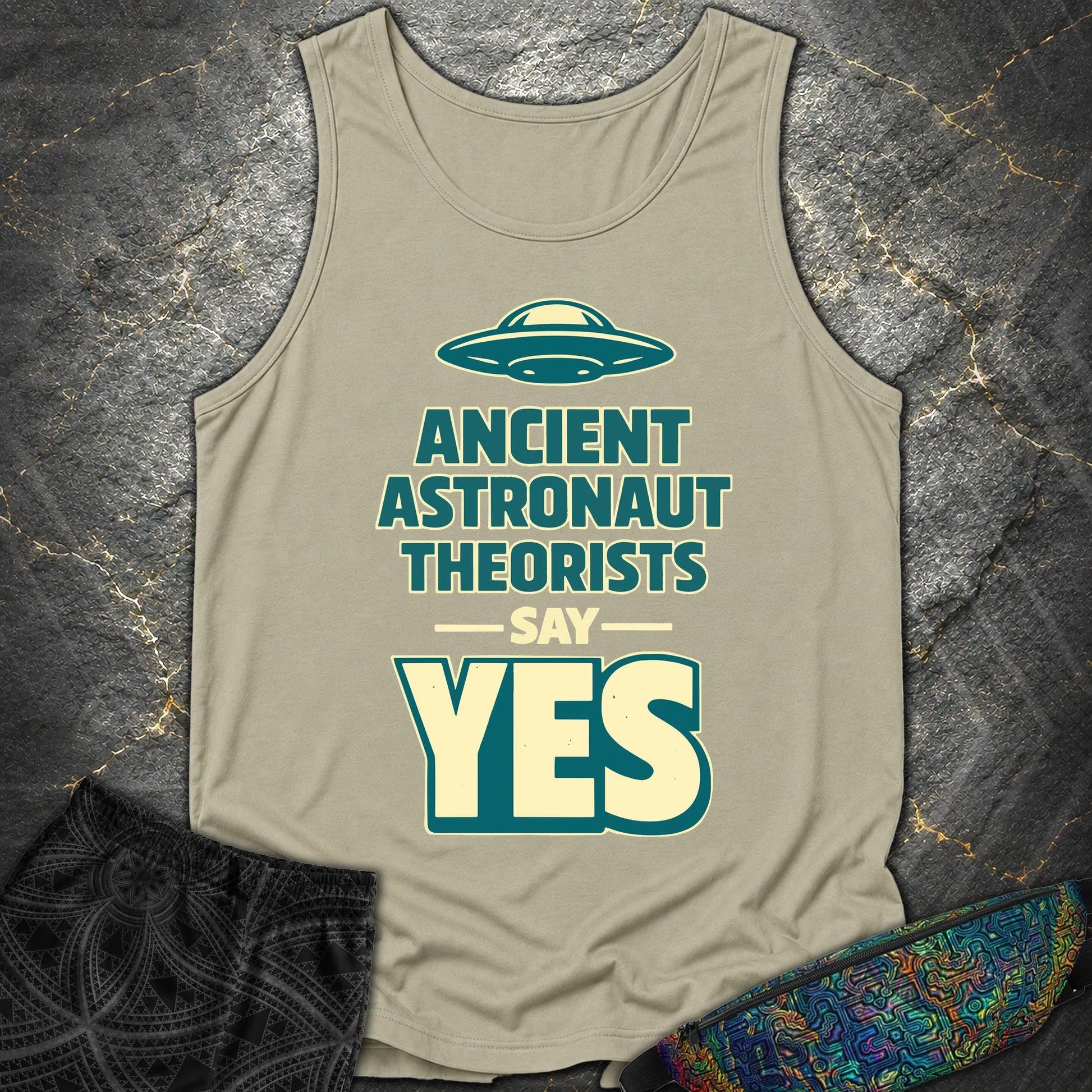 Ancient Teaorist Blue - Ancient Teaorist Blue Comfort Tank Top - Sandstone