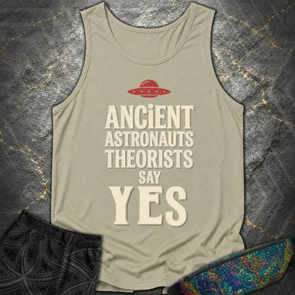 Ancient Astronaut Sey Yes 3 - Ancient Astronaut Sey Yes 3 Comfort Tank Top - Sandstone
