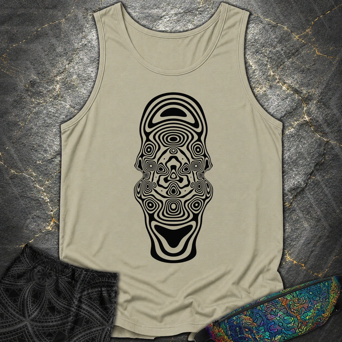 Mind Blown Black Comfort Tank Top - Mind Blown Black Comfort Tank Top - Sandstone