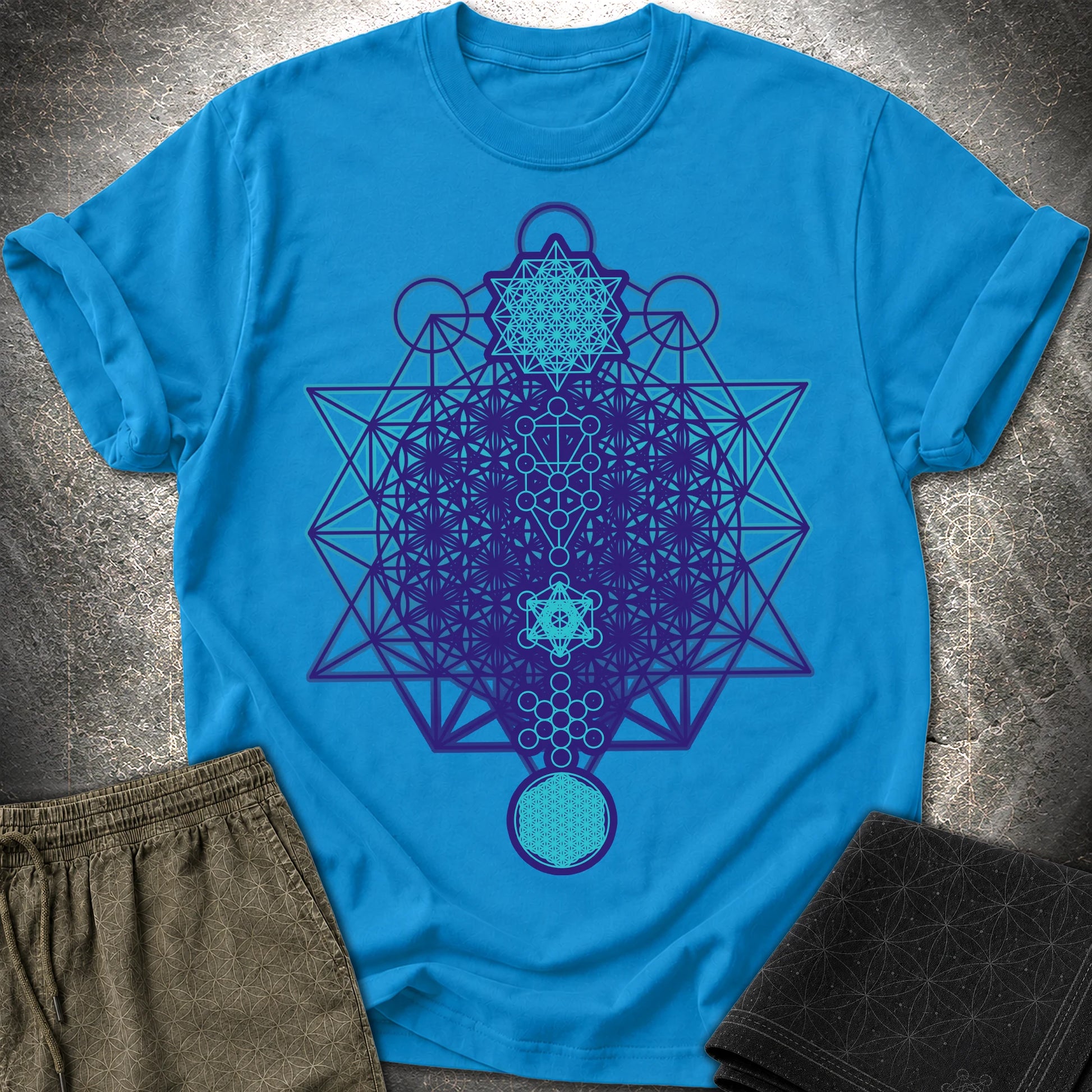 All The Sacred Geometry - All The Sacred Geometry T-Shirt - Sapphire