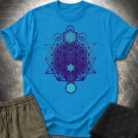 All The Sacred Geometry T-Shirt - All The Sacred Geometry T-Shirt - Sapphire