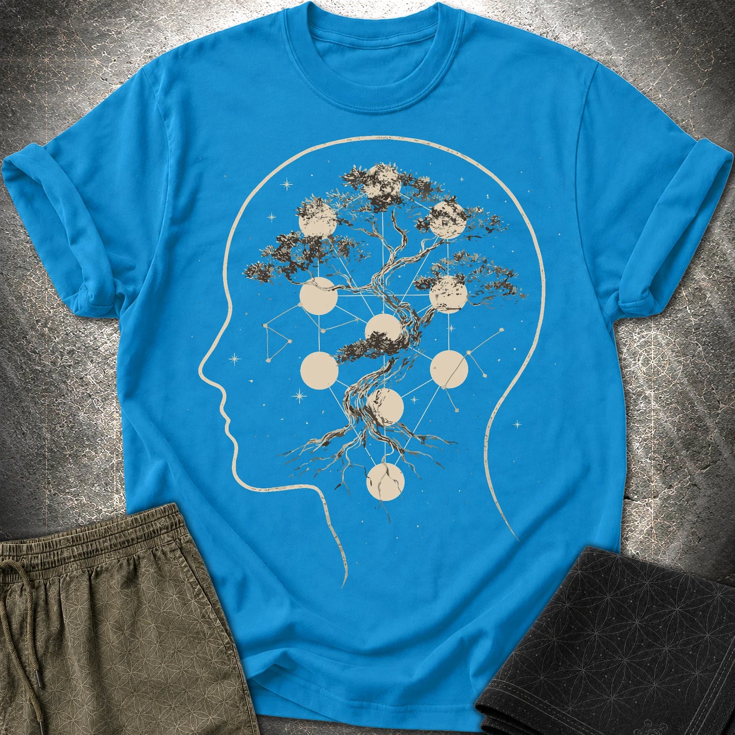 Sacred Tree of Thought T-Shirt - Sacred Tree of Thought T-Shirt - Sapphire