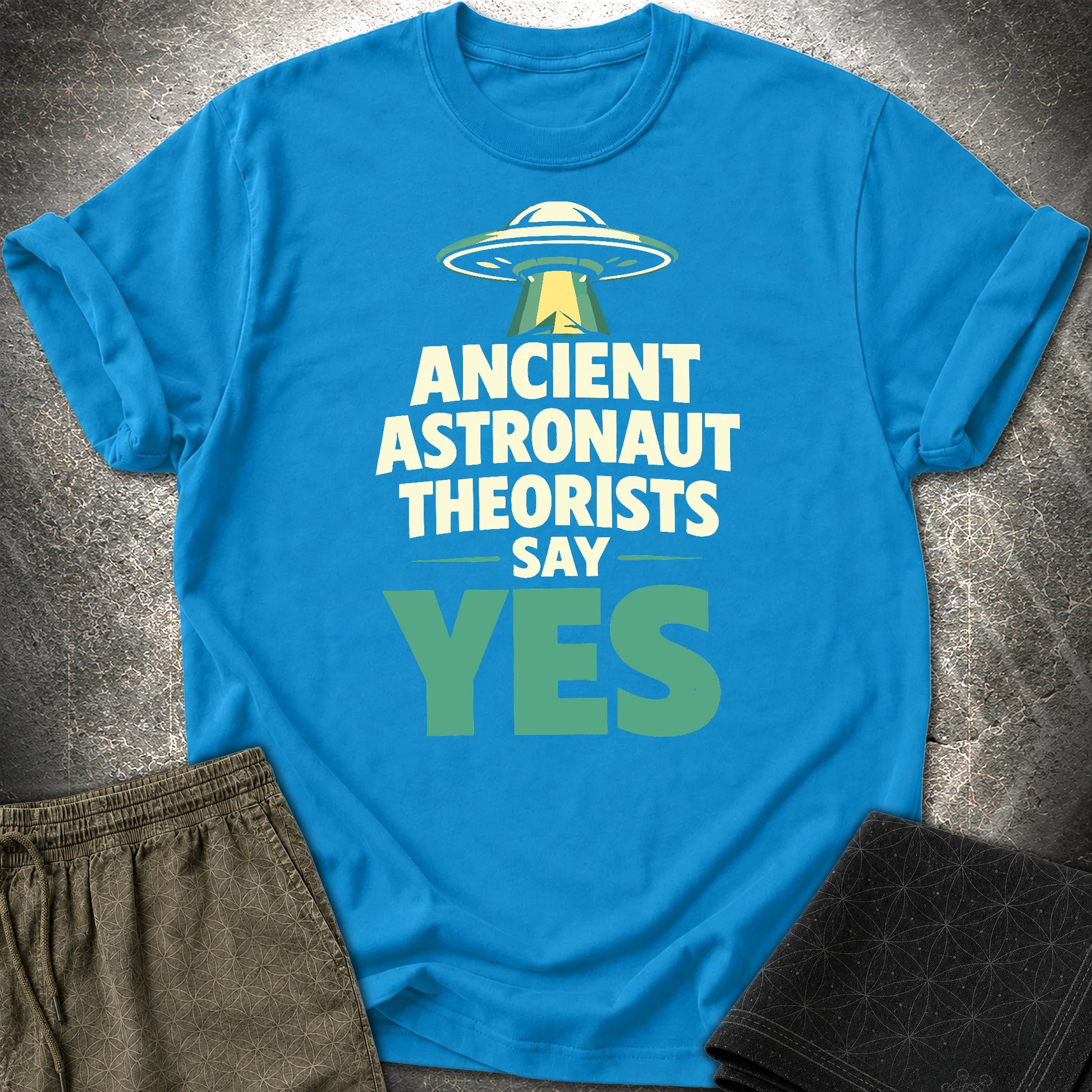 Ancient Astronaut Sey Yes 2 - Ancient Astronaut Sey Yes 2 T-Shirt - Sapphire