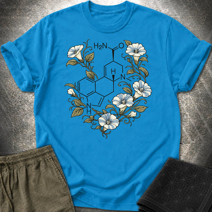 Morning Glory Molecule Color - Morning Glory Molecule Color T-Shirt - Sapphire