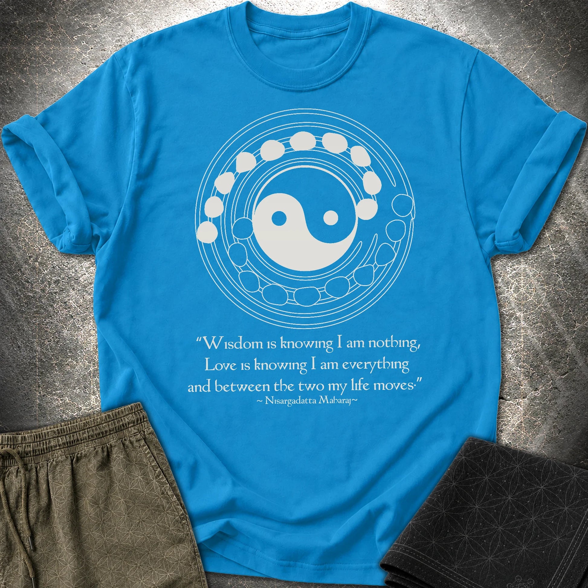 Nisargadatta Maharaj Wisdom T-Shirt - Nisargadatta Maharaj Wisdom T-Shirt - Sapphire