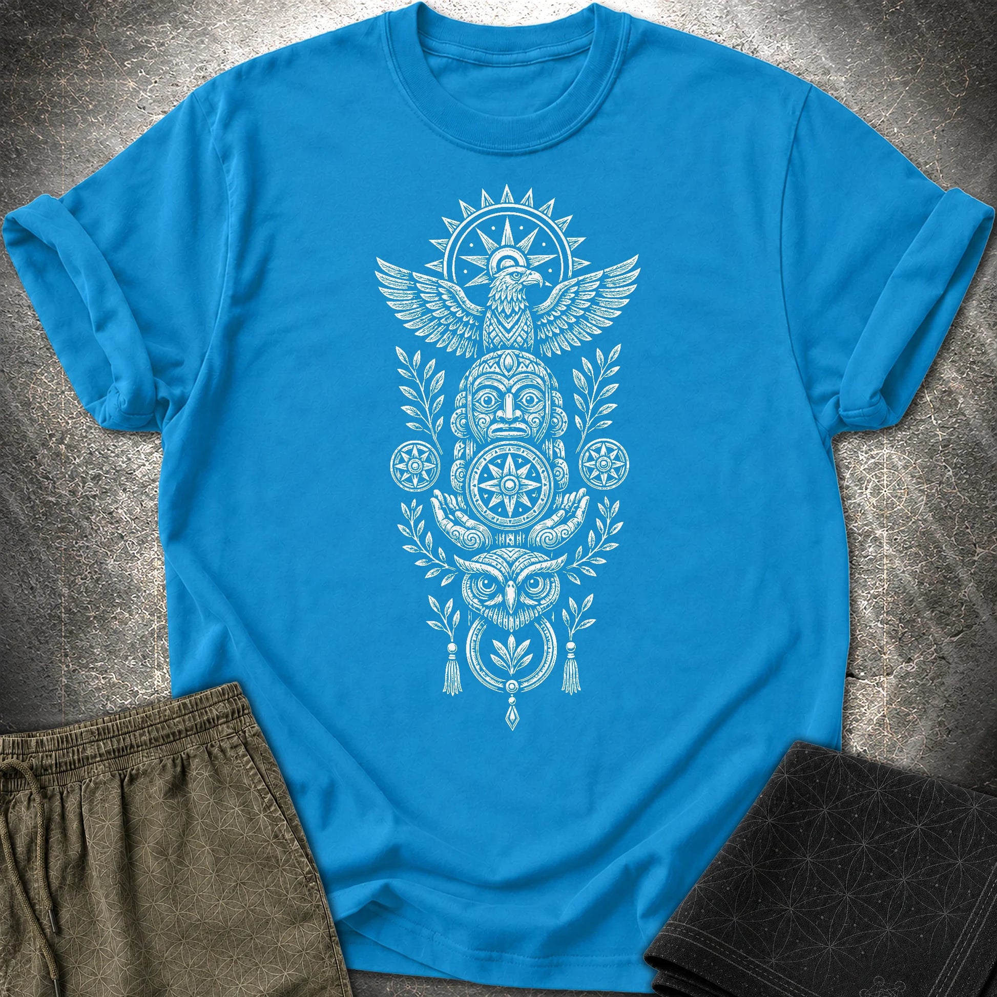 Totem White - Totem White T-Shirt - Sapphire