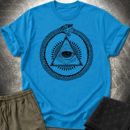 Ouroboros Eye of Providence T-Shirt - Ouroboros Eye of Providence T-Shirt - Sapphire