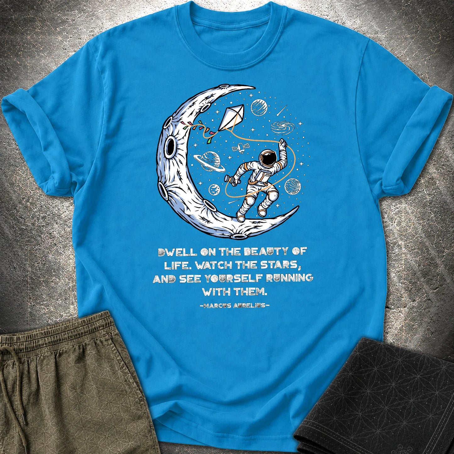 Marcus Aurelius Stars T-Shirt - Marcus Aurelius Stars T-Shirt - Sapphire