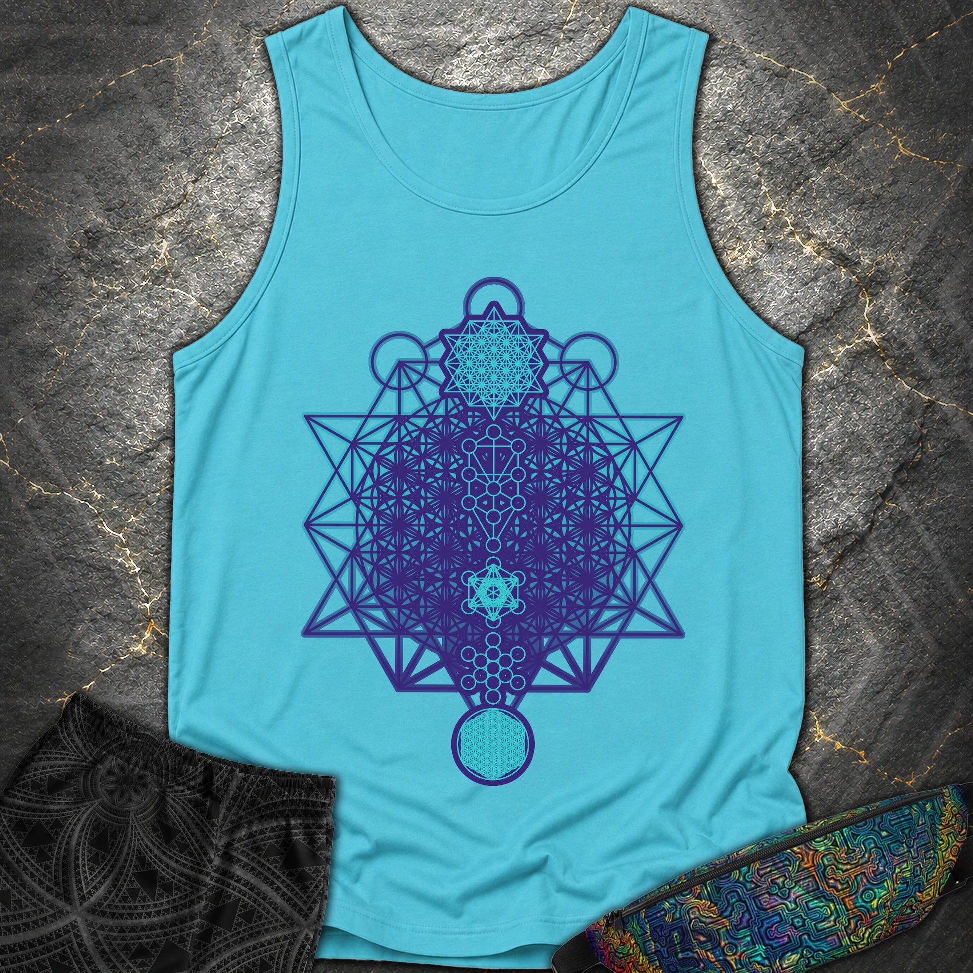 All The Sacred Geometry - All The Sacred Geometry Tank - Sapphire