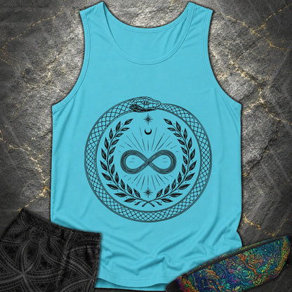 888 Ouroboros Infinity Unisex Comfort Tank Top - 888 Ouroboros Infinity Unisex Comfort Tank Top - Sapphire