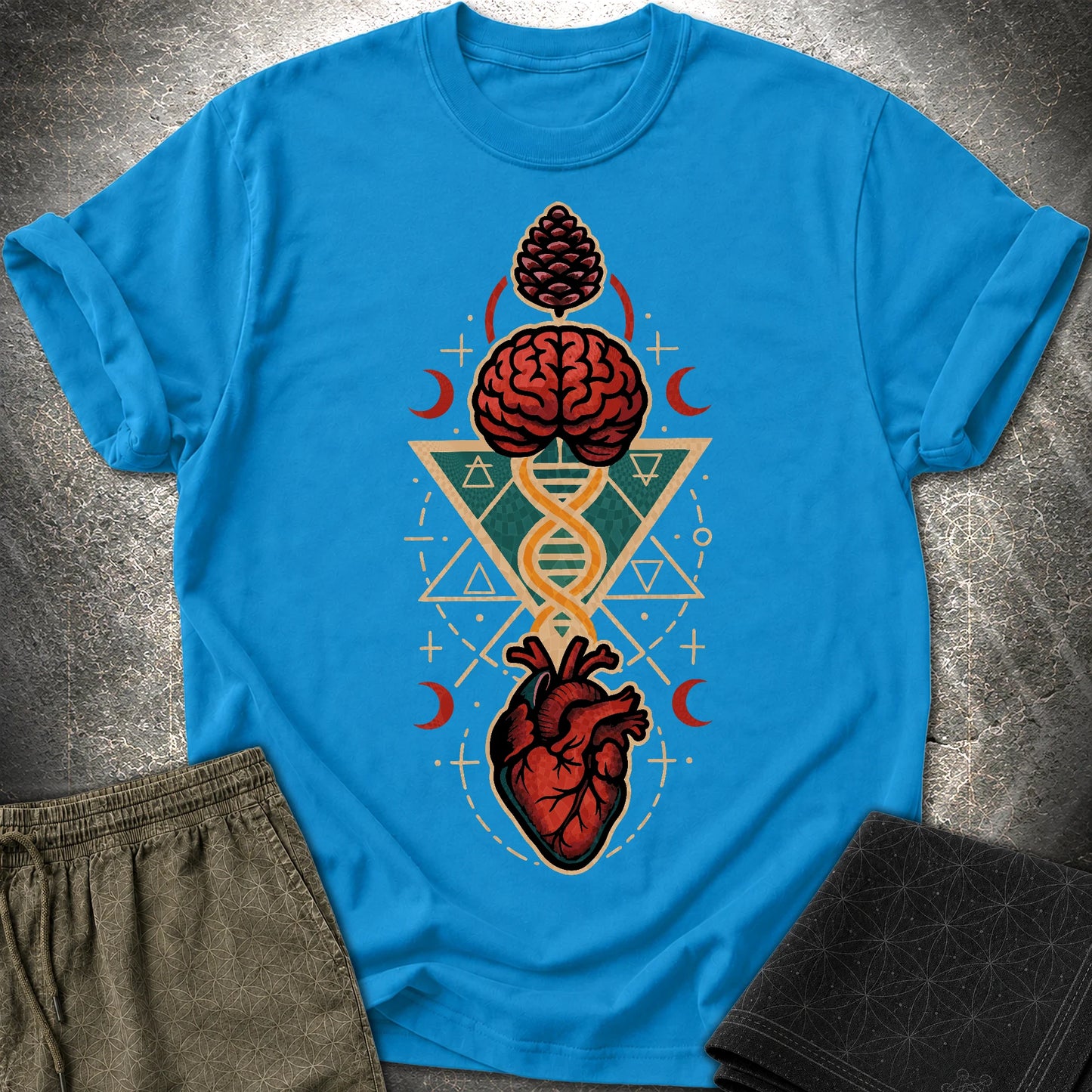 Heart Mind Coherence T-Shirt - Heart Mind Coherence T-Shirt - Sapphire