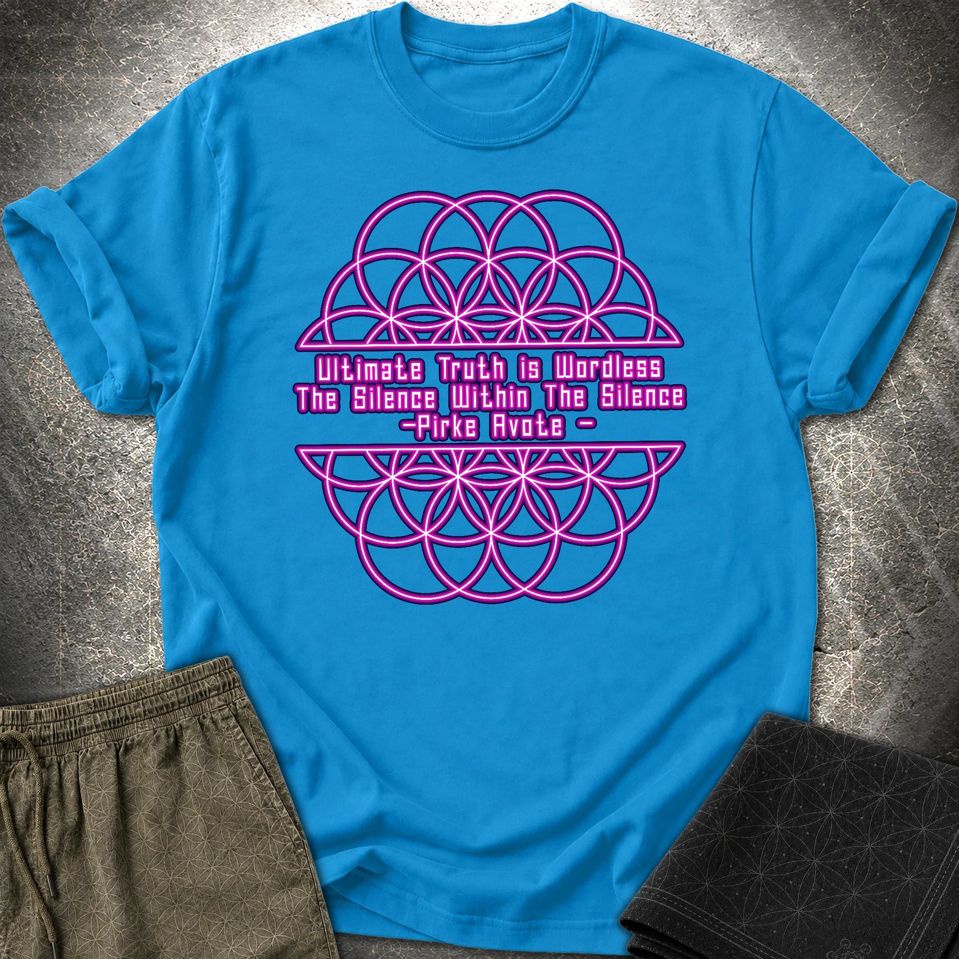 Pirke Avote Silence T-Shirt - Pirke Avote Silence T-Shirt - Sapphire