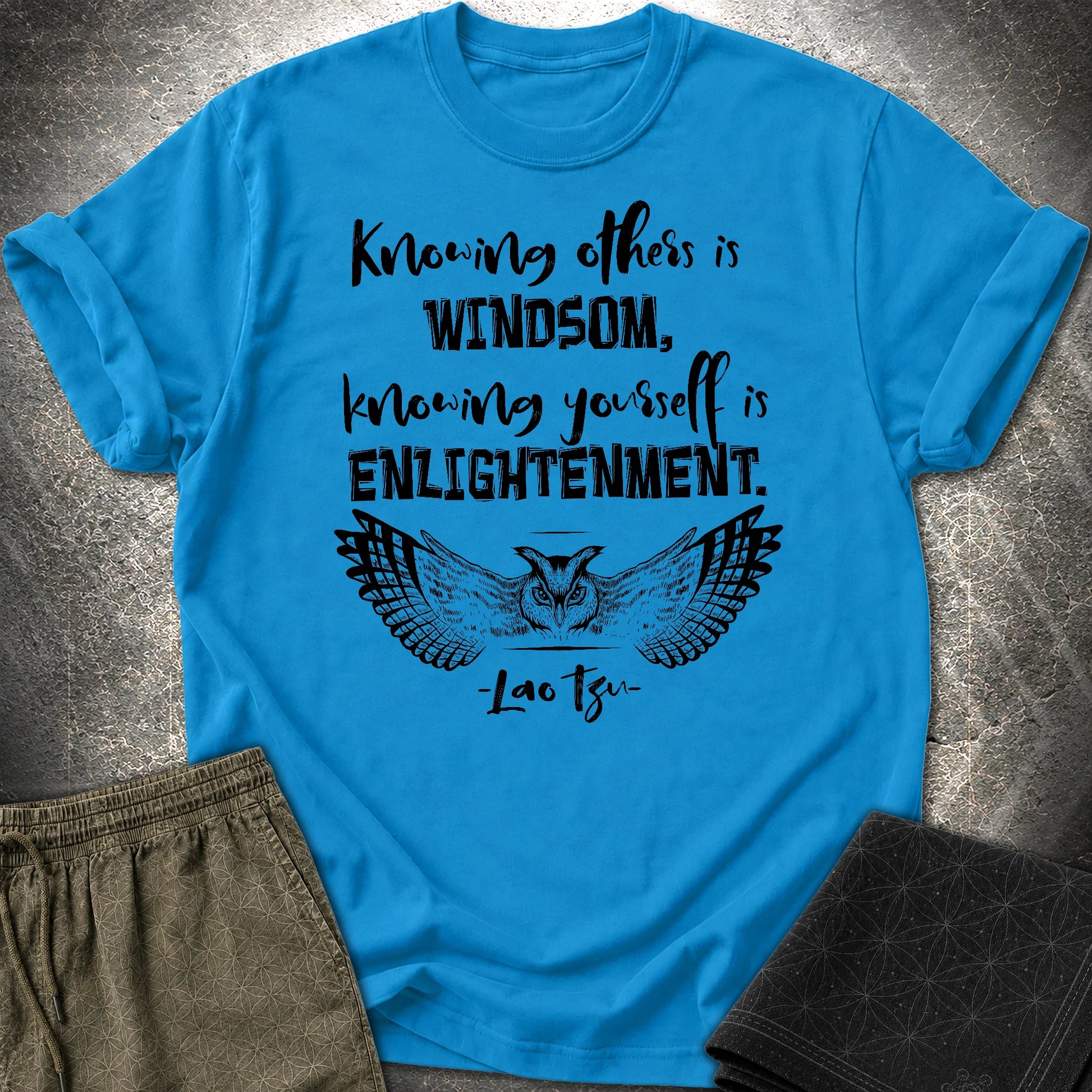 Lao Tzu EnlightenmentT-Shirt - Lao Tzu EnlightenmentT-Shirt - Sapphire