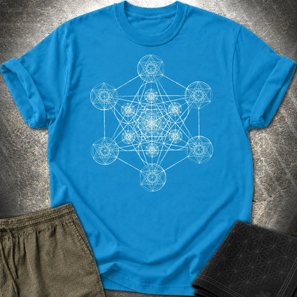 Fractal Metatron T-Shirt - Fractal Metatron T-Shirt - Sapphire