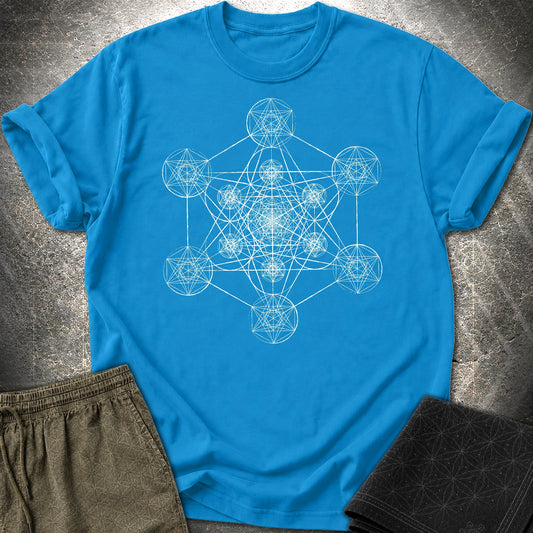 Fractal Metatron T-Shirt - Fractal Metatron T-Shirt - Sapphire