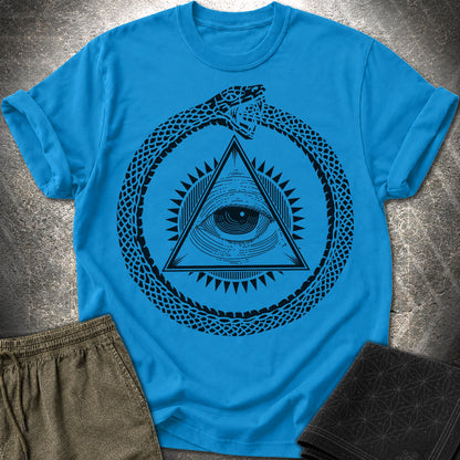 Ouroboros Eye of Providence - Ouroboros Eye of Providence T-Shirt - Sapphire