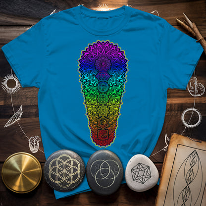 Chakra Spectrum Grounding Grid T-Shirt
